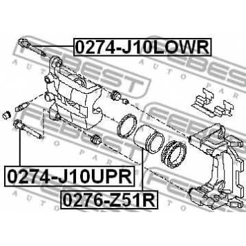 Поршень корпуса скобы тормоза FEBEST 0276-Z51R-1