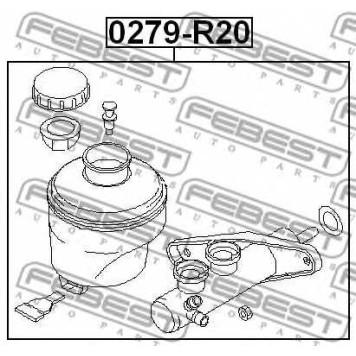 Главный тормозной цилиндр FEBEST 0279-R20-1