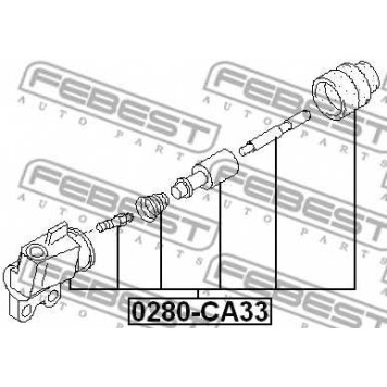 Рабочий цилиндр сцепления FEBEST 0280-A33-1