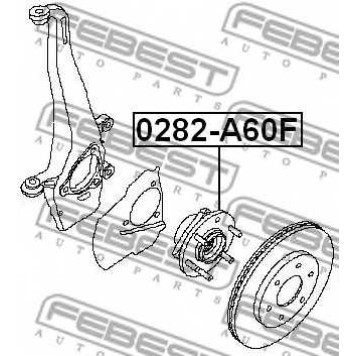Ступица колеса FEBEST 0282-A60F-1