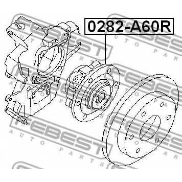 Ступица колеса FEBEST 0282-A60R-1