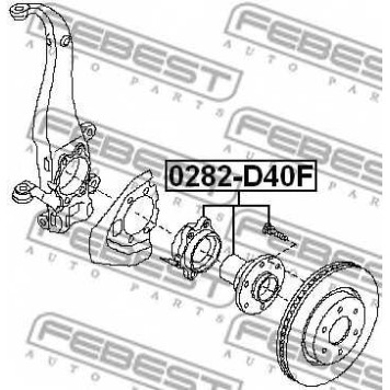 Ступица колеса FEBEST 0282-D40F-1