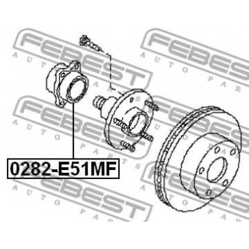 Ступица колеса FEBEST 0282-E51MF-1