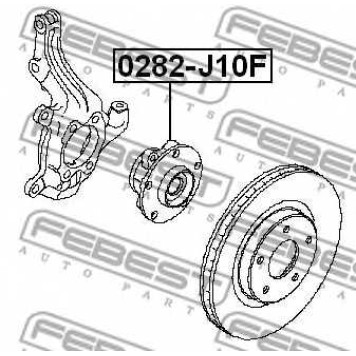 Ступица колеса FEBEST 0282-J10F-1