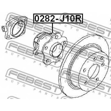Ступица колеса FEBEST 0282-J10R-1