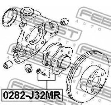 Ступица колеса FEBEST 0282-J32MR-1