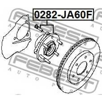 Ступица колеса FEBEST 0282-JA60F-1