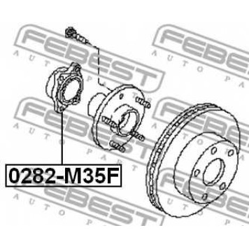 Ступица колеса FEBEST 0282-M35F-1