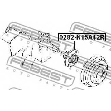 Ступица колеса FEBEST 0282-N15A42R-1
