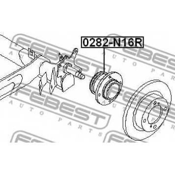 Ступица колеса FEBEST 0282-N16R-1