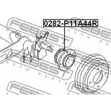 Ступица колеса FEBEST 0282-P11A44R-1