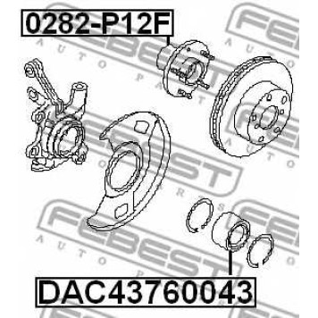 Ступица колеса FEBEST 0282-P12F-1