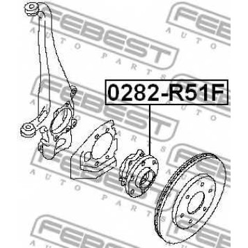 Ступица колеса FEBEST 0282-R51F-1