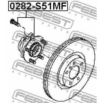 Ступица колеса FEBEST 0282-S51MF-1