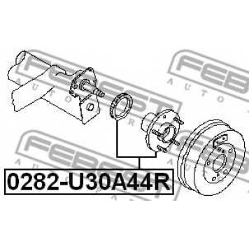 Ступица колеса FEBEST 0282-U30A44R-1