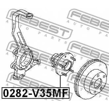 Ступица колеса FEBEST 0282-V35MF-1