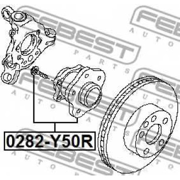 Ступица колеса FEBEST 0282-Y50R-1