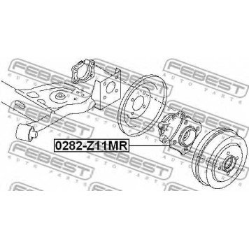 Ступица колеса FEBEST 0282-Z11MR-1