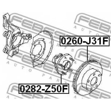 Ступица колеса FEBEST 0282-Z50F-1