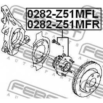 Ступица колеса FEBEST 0282-Z51MFR-1