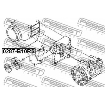 Натяжной ролик поликлинового ременя FEBEST 0287-B10RS-1