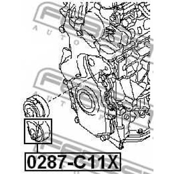 Натяжной ролик поликлинового ременя FEBEST 0287-C11X-1