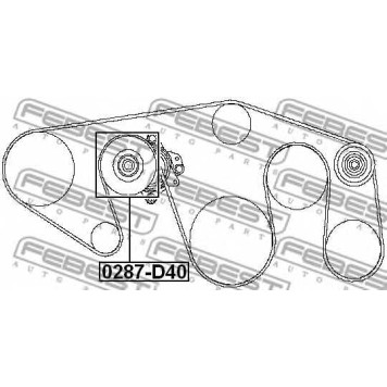 Натяжной ролик поликлинового ременя FEBEST 0287-D40-1