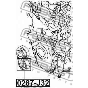 Натяжной ролик поликлинового ременя FEBEST 0287-J32-1
