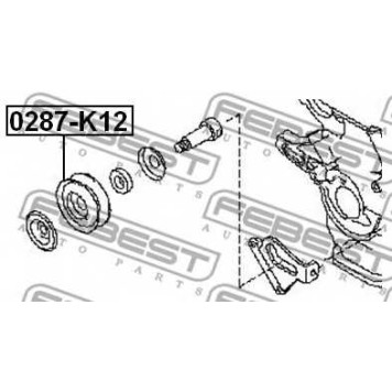 Натяжной ролик поликлинового ременя FEBEST 0287-K12-1