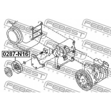 Натяжной ролик поликлинового ременя FEBEST 0287-N16-1