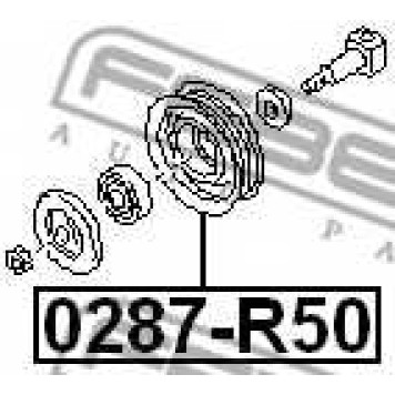 Натяжной ролик поликлинового ременя FEBEST 0287-R50-1