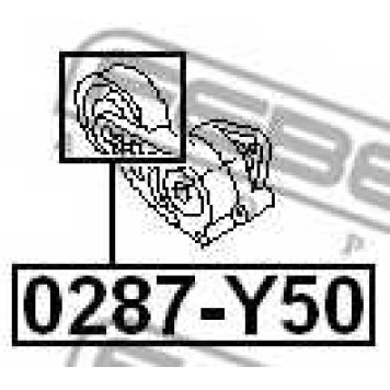 Натяжной ролик поликлинового ременя FEBEST 0287-Y50-1