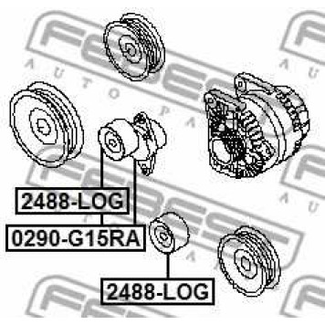 Натяжитель ремня FEBEST 0290-G15RA-1