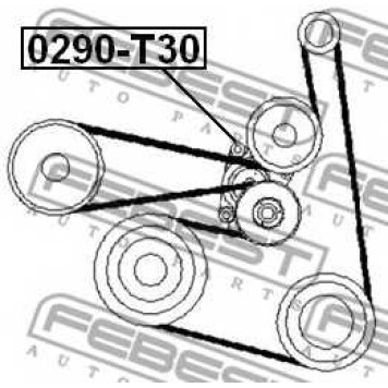 Натяжитель ремня FEBEST 0290-T30-1