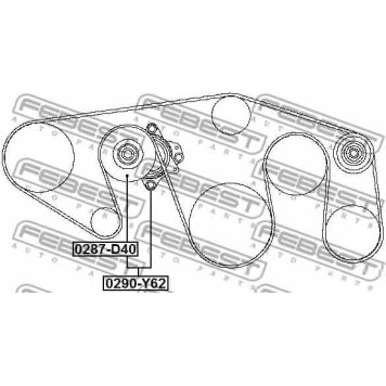 Натяжитель ремня FEBEST 0290-Y62-1