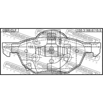 Колодки тормозные дисковые передний для HONDA ACCORD(CL,CM) <b>FEBEST 0301-CLF</b>-1