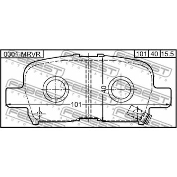 Колодки тормозные дисковые задний <b>FEBEST 0301-MRVR</b>-1