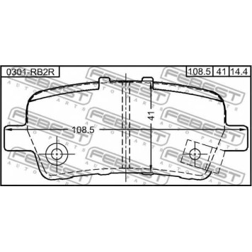 Колодки тормозные дисковые задний для HONDA ELYSION <b>FEBEST 0301-RB2R</b>-1