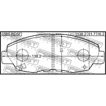Колодки тормозные дисковые передний для HONDA CR(RD,RD#) <b>FEBEST 0301-RD5F</b>-1