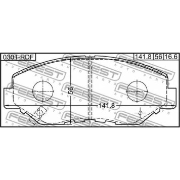 Колодки тормозные дисковые передний <b>FEBEST 0301-RDF</b>-1