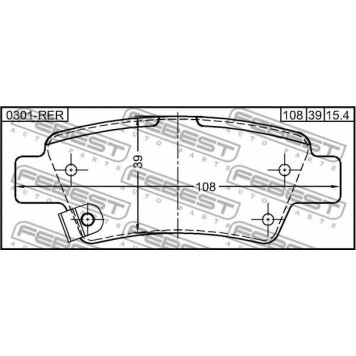 Колодки тормозные дисковые задний <b>FEBEST 0301-RER</b>-1