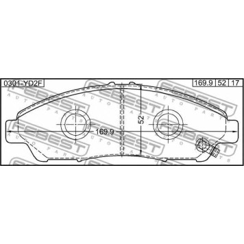 Колодки тормозные дисковые передний для HONDA PILOT <b>FEBEST 0301-YD2F</b>-1