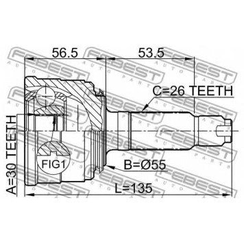 Шарнир приводного вала FEBEST 0310-024-1