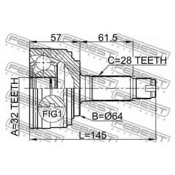 Шарнир приводного вала FEBEST 0310-033-1