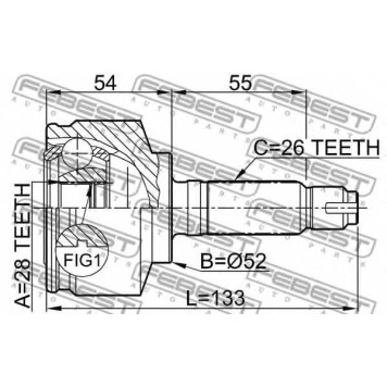 Шарнир приводного вала FEBEST 0310-059-1