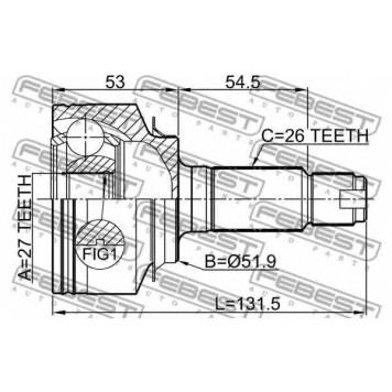 Шарнир приводного вала FEBEST 0310-CITYAT-1