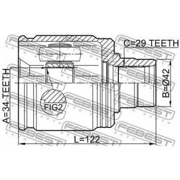Шарнир приводного вала FEBEST 0311-ACC22RH-1
