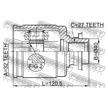Шарнир приводного вала FEBEST 0311-CRVLH-1