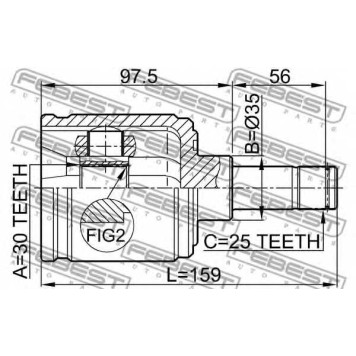 Шарнир приводного вала FEBEST 0311-EJLH-1