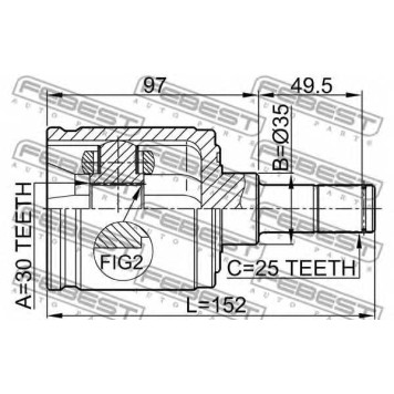 Шарнир приводного вала FEBEST 0311-EJRH-1